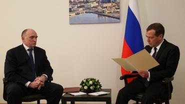Фото Дмитрий Медведев встретился с губернатором Челябинской области Борисом Дубровским 