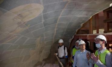 Фото Текслер оценил ход реконструкции храма Александра Невского в Челябинске