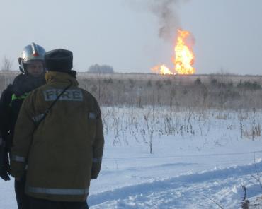 Фото Авария на газопроводе вызвала огненное зарево в Каслинском районе (ФОТО)