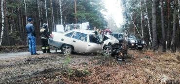Фото На дороге в Каштак автомобилистка врезалась в дерево