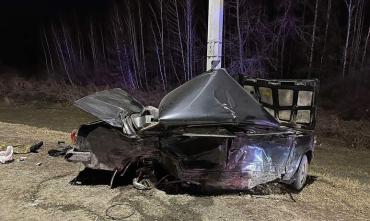 Фото В жутком ДТП в Кунашакском районе погиб водитель ВАЗа, его машина превратилась в груду металла