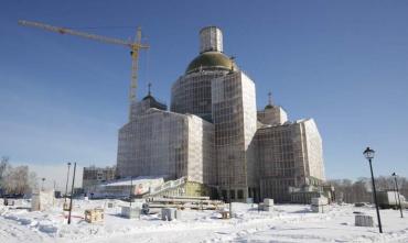Фото В строящемся Христорождественском соборе Челябинска прошёл молебен на начало доброго дела