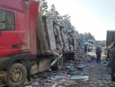 Фото Движение на М-5 после массового ДТП с фурами восстановлено