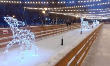 Фото В Челябинске из-за мороза закрыты катки в парках