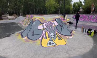 Фото Скейт-площадка челябинского парка имени Тищенко приобрела новые краски