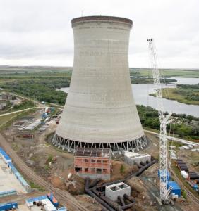 Фото На Троицкой ГРЭС завершено бетонирование корпуса башенной градирни