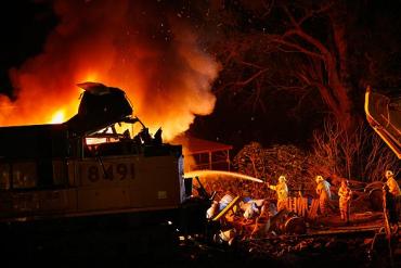 Фото В этом году пожары причинили объектам Южно-Уральской магистрали миллионный ущерб