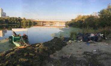 Фото Гниющие водоросли и мусор: за мостом у «Мегаполиса» заканчивается цивилизация